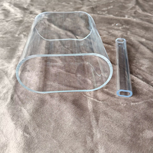 Tube ovale en acrylique organique haute transparence, tube creux blanc laiteux - Product Image 2
