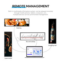 LCD Ultra lebar rak iklan layar Digital Bar layar iklan batang melar layar tampilan LCD