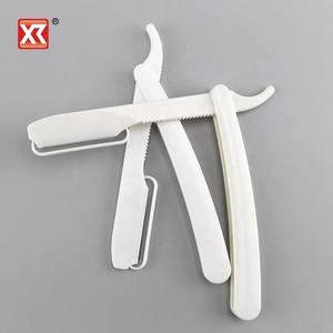 Lames de <span class=keywords><strong>rasoir</strong></span> jetables pour barbier avec logo imprimé, rasoirs droits personnalisés pour salon - Product Image 5