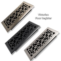Grilles de sol décoratives en acier, réglables, avec levier de commande d'air, design Savannah, pour la maison