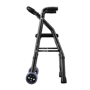 Déambulateur pliable en alliage d'aluminium avec siège, aide à la mobilité réglable en hauteur pour personnes âgées, seniors et handicapés - Product Image 2