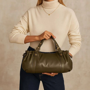 <span class=keywords><strong>Sac</strong></span> Fourre-Tout en <span class=keywords><strong>Cuir</strong></span> <span class=keywords><strong>Souple</strong></span> Délavé Vintage Mode <span class=keywords><strong>Femme</strong></span> Grande Capacité pour Navetteur Multi-Poches Bandoulière Messager - Product Image 2
