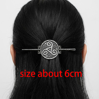Barrette à cheveux gothique tête de mort, épingle à cheveux viking nœuds celtiques, épingle à cheveux vintage sorcière païenne nordique pour femme