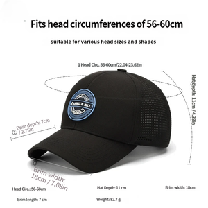 Cappellino da Baseball Estivo di Tendenza con Dettagli in Pelle Rotonda e Visiera Parasole Impermeabile Perforata - Dopo la Vittoria all'Asta - Product Image 4