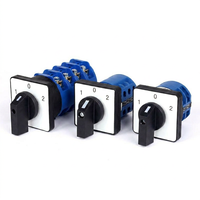 Commutateur sélecteur rotatif à 3 positions en plastique LW26, bouton à came, 63 ampères, montage sur panneau 24, universel AC/DC, boîtier PA66