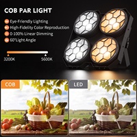 UKING 4x100W 4 yeux DMX512 COB Effet Blinder LED Projecteurs Blinder pour public pour théâtre, studio, boîte de nuit, scène, performance
