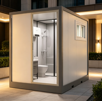 Module de salle de bain intégré préfabriqué avec toilettes et douche pour site de villégiature