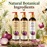 Champú de Aminoácidos de Romero y Cebolla de Marca Privada SILU OEM, Champú Hidratante para el Cuidado Natural del Cabello