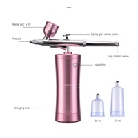 Inyector de oxígeno, Mini Kit de compresor de aire, cepillo de aire, PISTOLA DE PULVERIZACIÓN de pintura, aerógrafo para arte de uñas, tatuaje, artesanía, pastel, Nano niebla, rociador de niebla