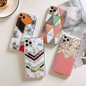 Luxury Plating Marble Camera Protection Sublimation Plating Silicone  Cell Phone case for Apple iPhone 12 - Product Image 5