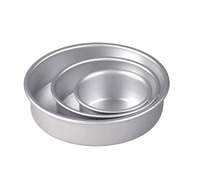 Ensemble de 7 moules à gâteau ronds en aluminium Lanren, moules à chiffon cake anodisés à fond amovible pour la pâtisserie domestique et commerciale