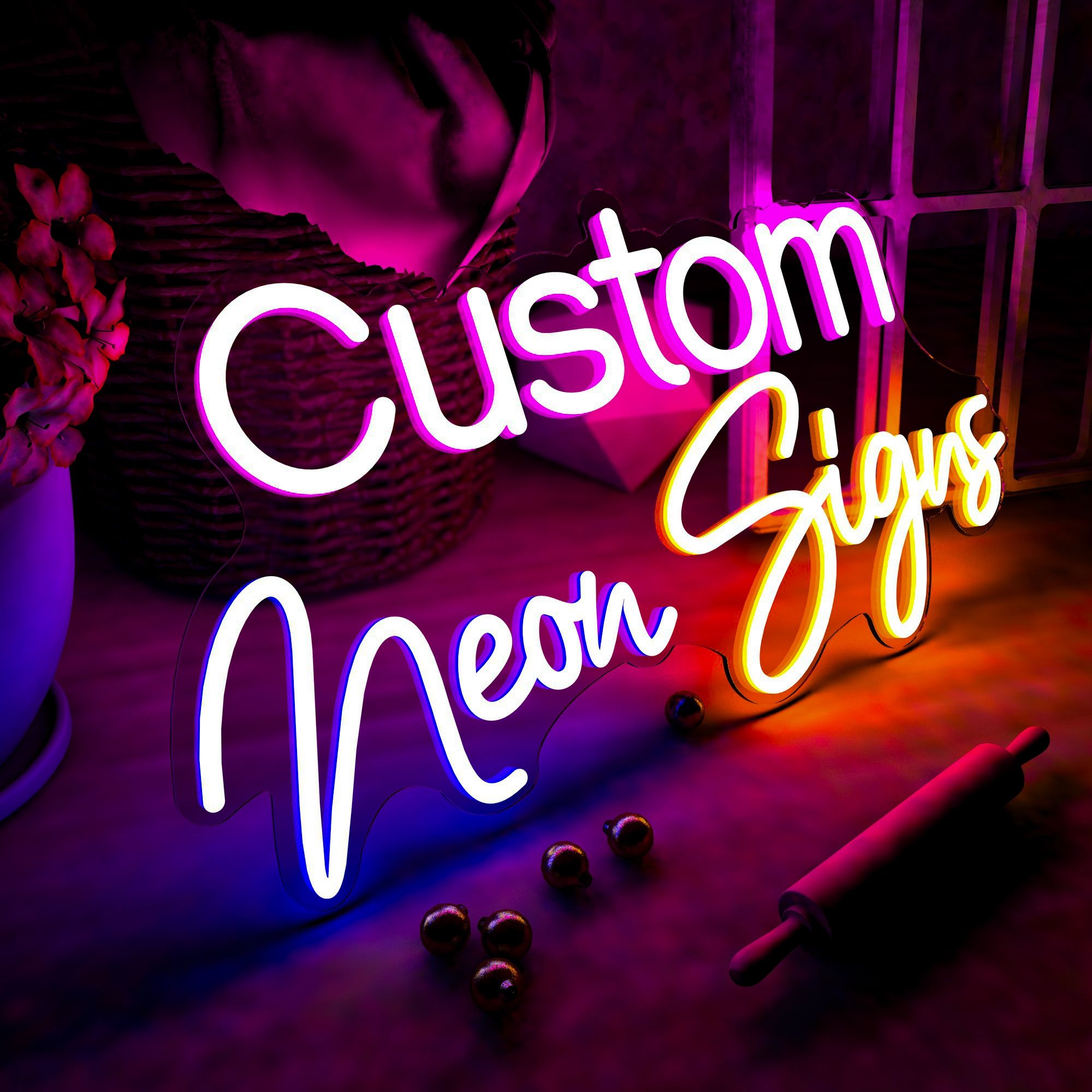 Drop Shipping Wall-mounted Aluminum IP66 Rated Red LED Neon Light Sign Customized Happy Birthday for Bedroom Use