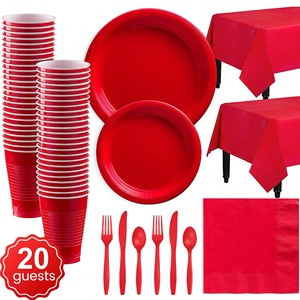<span class=keywords><strong>Buon</strong></span> <span class=keywords><strong>compleanno</strong></span> <span class=keywords><strong>20</strong></span> persone festa stoviglie decorazione della tavola usa e getta in plastica tinta unita piatto di carta tazza set di stoviglie - Product Image 1