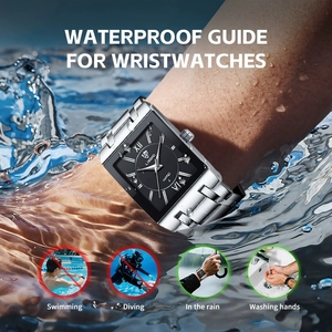 LIEBIG L1029 Orologio da Polso di Lusso in Acciaio Inossidabile Dorato con Movimento al Quarzo Giapponese <span class=keywords><strong>per</strong></span> Uomo, Orologio Quadrato in Lega, Regalo <span class=keywords><strong>per</strong></span> <span class=keywords><strong>San</strong></span> <span class=keywords><strong>Valentino</strong></span> - Product Image 2