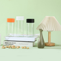 Pot en plastique transparent carré de qualité alimentaire avec couvercle, boîte de conservation scellée pour fleurs, thé, noix, collations, biscuits