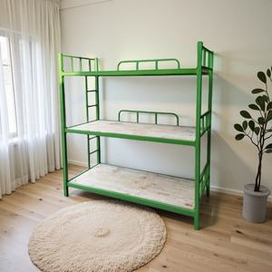 Lit superposé moderne en fer <span class=keywords><strong>à</strong></span> trois niveaux - Gain <span class=keywords><strong>de</strong></span> place et durable pour chambre d'enfant, hôtel, école, dortoir, hôpital, appartement - Product Image 2