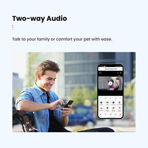 Cámara de Red WiFi Inteligente Tuya, Visión Nocturna con Corte IR, Audio Bidireccional, Cámara Inalámbrica para el Hogar - Product Image 5