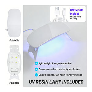 Kit de resina DIY para llaveros, resina UV dura transparente, moldes de silicona para joyería, lámpara LED, flores con purpurina, colgantes, pendientes, set de regalo - Product Image 4