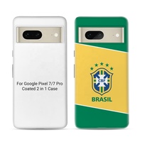 Coque de téléphone vierge pour sublimation DIY pour Google Pixel 8 8 Pro, coque de téléphone en TPU+PC avec plaque en aluminium pour transfert thermique