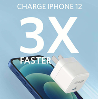 Pengisi Daya USB C Anker 20W Pengisi Daya Cepat dengan Colokan Lipat PowerPort III 20W Pengisi Daya Kubus untuk iPhone adaptor anker 20w