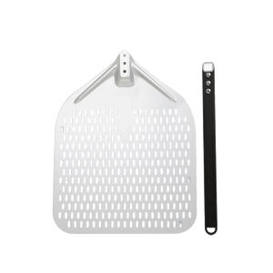 Pala de aluminio perforada cuadrada de 12, 13, 14, 15 y 16 pulgadas, cáscara de <span class=keywords><strong>pizza</strong></span> de aluminio anodizado con mango mental corto desmontable - Product Image 6