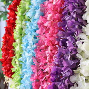 Guirlandes de fleurs artificielles de glycine Miaomiao en soie, réalistes, pour décorations de mariage et de maison, bouquets, accessoires de photographie en extérieur - Product Image 1