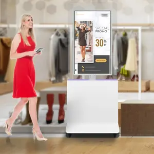 55 Inch Window Display Digital Signage Display For Retail Shop Using 2 Way Window Screen Advertising
