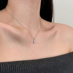 Collar con Colgante de Plata S925 con Circonita Cúbica 5A en Forma de Huevo Ovalado, Joyería Fina y Delicada para Mujeres y Niñas, Marca Dylam - Product Image 6
