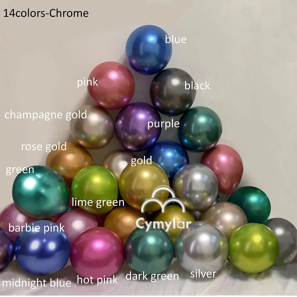 Cymylar 12 zoll 2.8g Chrome Latex Balloons Metallic Balloons Helium Quality Shiny Pearl Balloons 14 farben For Birthday Party