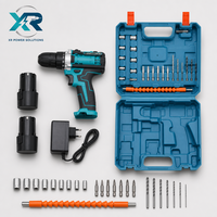 Perceuse-visseuse sans fil compacte 12V avec kit de tournevis, 2 batteries, mandrin sans clé 10mm, outil de bricolage domestique avec mallette CE RoHS