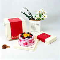 Boîte à gâteau de mariage carrée de luxe, emballage pour gâteau d'anniversaire, boîtes à gâteau personnalisables avec poignée