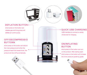 เซ็กซ์ทอยสำหรับผู้ชาย,เซ็กซ์ทอยอวัยวะเพศชายปั๊มสุญญากาศกำลังสูงชาร์จ USB สำหรับสำเร็จความใคร่ - Product Image 5