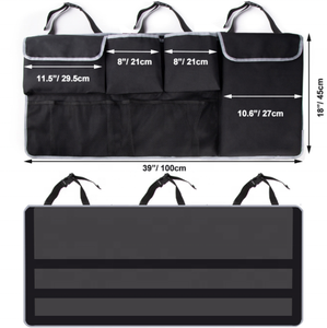 100*45cm Grande Taille Sac De Stockage De Voiture pour SUV MPV Universal Siège Arrière de Voiture Organisateur Accessoires <span class=keywords><strong>Oxford</strong></span> Auto Siège Arrière Sac - Product Image 5