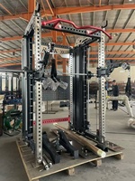 REYK REYK30 Rack de musculation multifonction en acier, banc de musculation réglable, machine Smith, support de squat, barre de traction, barre de triceps inversée, pour bras et poitrine