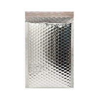 Enveloppe à bulles personnalisée pour fournisseur, imperméable, imprimée, noire mate, avec film métallisé, sac d'emballage rembourré