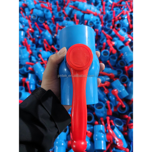 Pntek <span class=keywords><strong>10</strong></span> inç mavi PVC plastik soket küresel vana PN10 PN16 manuel güç su medya için sıcak satış OEM özelleştirilmiş destek - Product Image 1