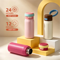 Bouteille d'eau isotherme à double paroi sans BPA, couleur personnalisée, avec couvercle à ouverture par pression, en acier inoxydable 304