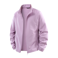 Veste de sport décontractée pour couple, légère, grande taille, coupe-vent, respirante, col en polaire, 100% polyester, séchage rapide