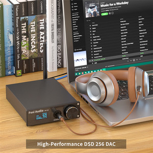 Fosi Audio Q6 USB DAC DSD256 PCM 32Bit/384kHz <span class=keywords><strong>XMOS</strong></span> <span class=keywords><strong>XU208</strong></span>, เครื่องขยายเสียงหูฟัง สีฟ้า 5.0 AptX HD CSR8675 ESS9018K2M Audio CB - Product Image 2