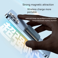 Nuevo llega Mini banco de energía inalámbrico magnético portátil para estación de energía telefónica 5000mAh cargador rápido Powerbank para teléfono