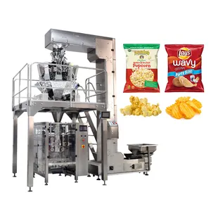 Máquina de embalagem de pesagem fritas francesas com pesador multi cabeça