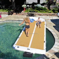 Plateforme flottante gonflable antidérapante pour SUP, jet ski et radeau, avec quai flottant pour bateaux et jet skis