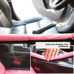 Tempat duduk mobil hewan peliharaan Oxford, pembawa mobil portabel tahan gores tahan air pola polos untuk anjing dan kucing - Product Image 6