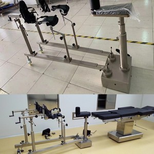 Stainless Steel Medical Traction <b>Frame</b> Manual Operating Room Orthopedic Equipment With Wheels And Adjustable Height - Product Image 1