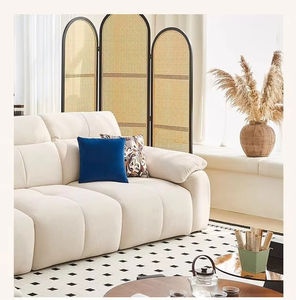 <span class=keywords><strong>Canapé</strong></span> sectionnel <span class=keywords><strong>électrique</strong></span> transformable en lit en tissu crème, modèle 2026, fabriqué sur mesure par Dongguan Manufacturer pour salon - Product Image 2