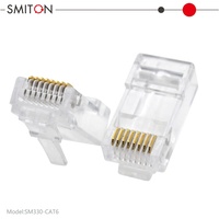 Rg45 Conector Cat5e RJ 45 8P8C LAN CABLE WIRE Utp Pass Through RJ45 Clamp Through Plug Cat 6 Rj 45 Rj45 Connecteur Cat6