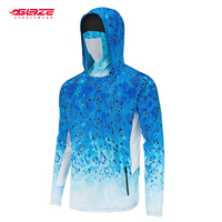 Kaus memancing bertudung Jersey memancing cepat kering kaus ikan Lengan Panjang sublimasi perlindungan matahari Uv kustom