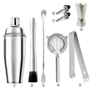 Kit Profesional de Coctelería de Acero Inoxidable, Coctelera Clásica, Colador, Jigger, Muddler, Capacidad de 1L, para Suministros de <span class=keywords><strong>Bar</strong></span> de Hotel - Product Image 6