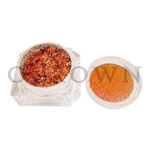 Ombres à paupières flocons de pigments caméléon, changement de couleur, cosmétique, paillettes, 1 pièce, <span class=keywords><strong>cChrome</strong></span> nickel - Product Image 3