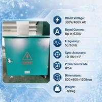 Armoire de contrôle parallèle personnalisée Haowei pour générateurs 50kVA-500kVA, panneau de synchronisation micro-réseau renouvelable à fréquence 0,05Hz de précision, IP54